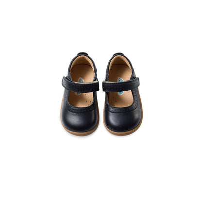Easy Day Soft Sole Pre-walker Black Baby Girl Mary Jane Shoes - 0cm