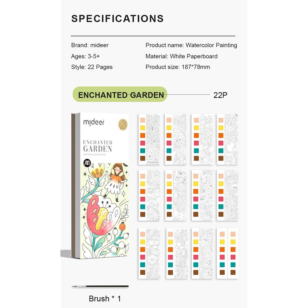 Enchanted Garden Watercolor Paiting Book - 0cm