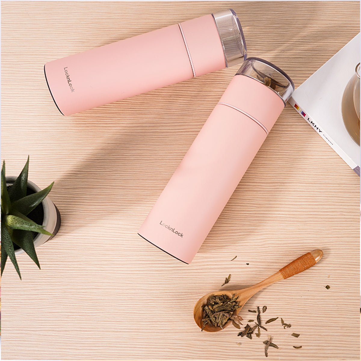 Enjoy Tea 400ml Redbean Insulated Water Bottle   0cm