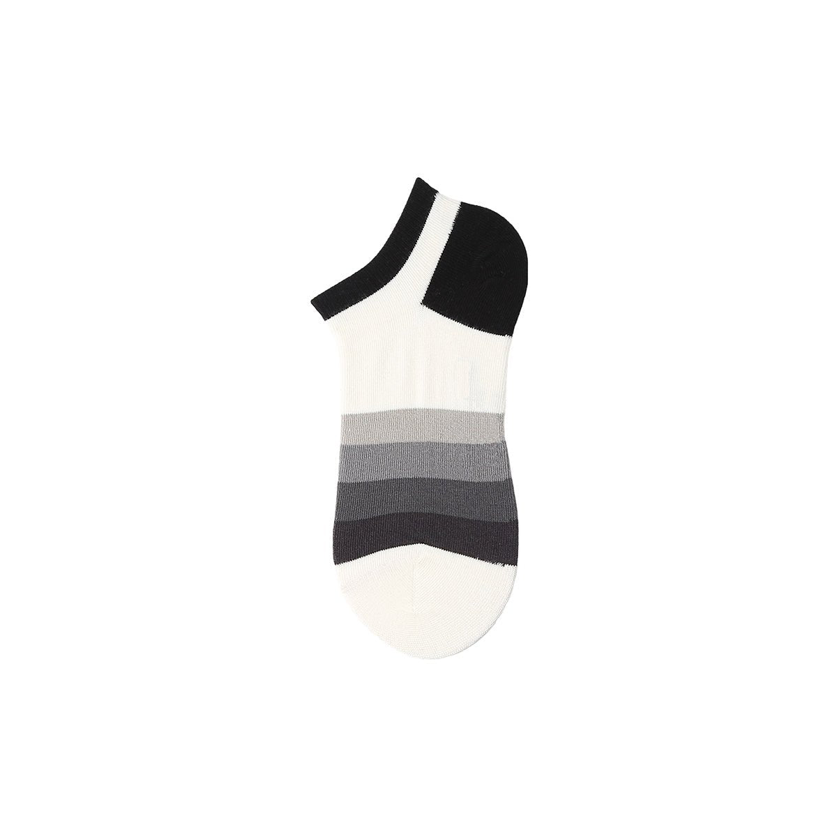 Eternal Black White Lightweight Summer Women 5pcs Ankle Socks Set - 0cm