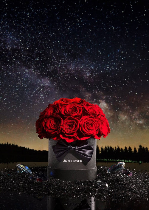 Eternal Rose Flower Vase with Everlasting Roses!