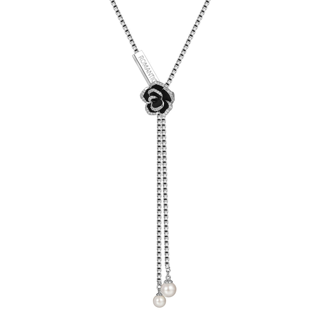 Evergreen Camellia Silver Necklace - 0cm