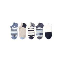 Everyday Favorite Summer Invisible Unisex 5pcs Ankle Socks Set