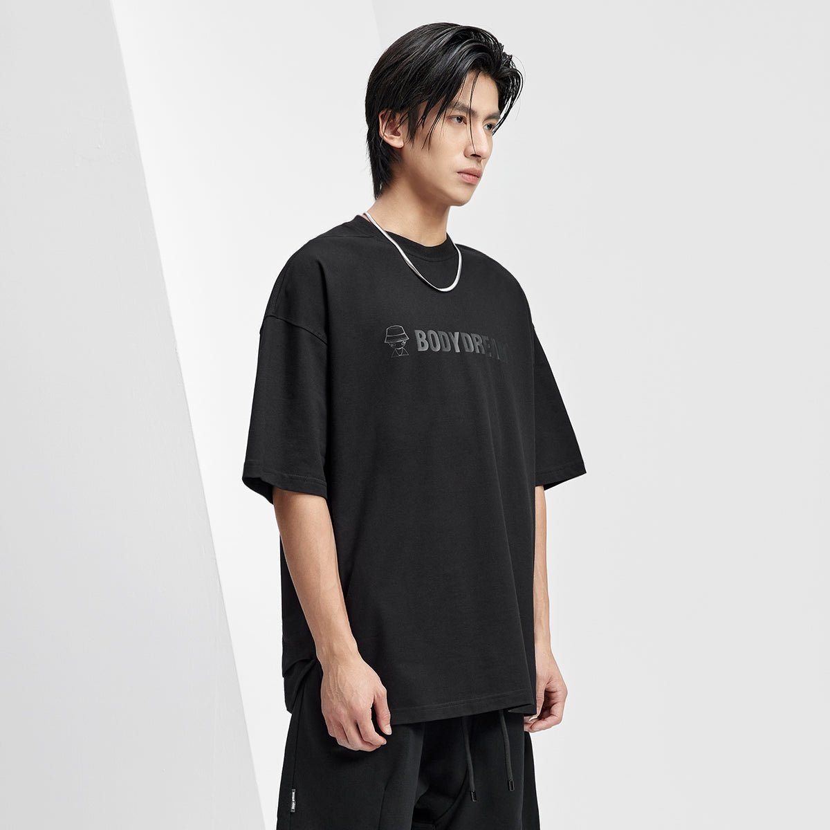 Everyday Logo Print Black Tee   0cm