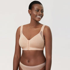 Extra Back Support Posture Wireless Apricot Full Coverage Bra