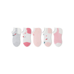 Fantasy Land Thin Mesh Breathable Girl 5pcs Ankle Socks Set