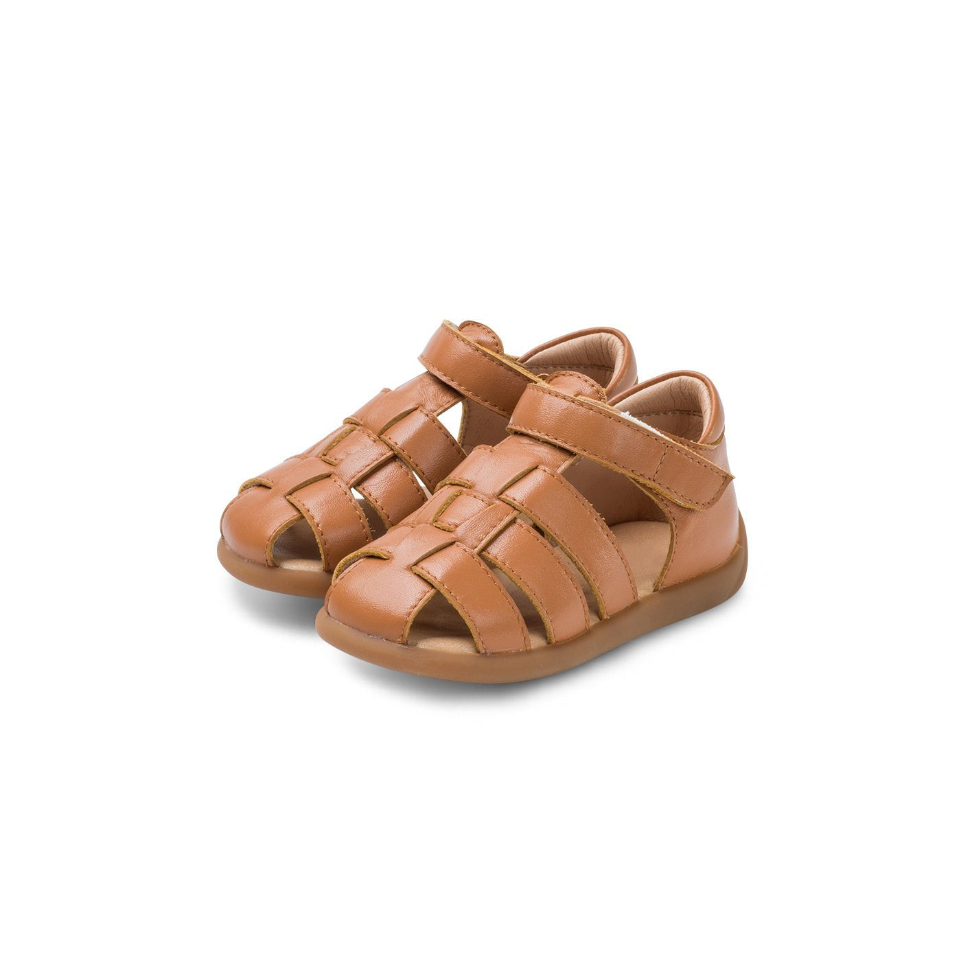 Fishnet Soft Sole Anti-slip Pre-walker Brown Baby Sandals - 0cm
