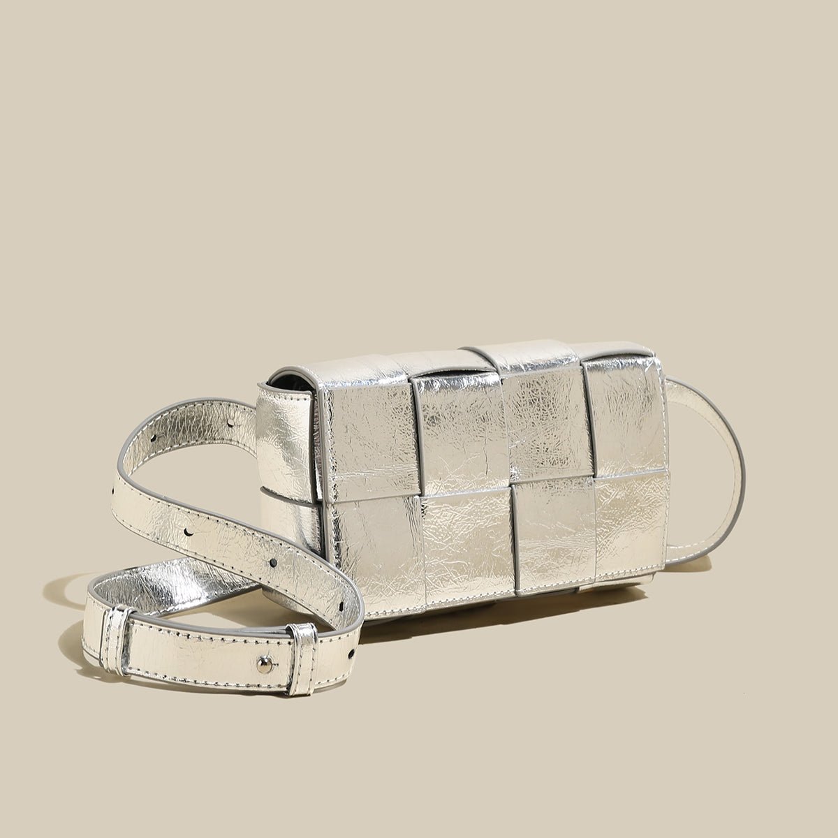 Flash Metallic Silver Shoulder Bag - 0cm
