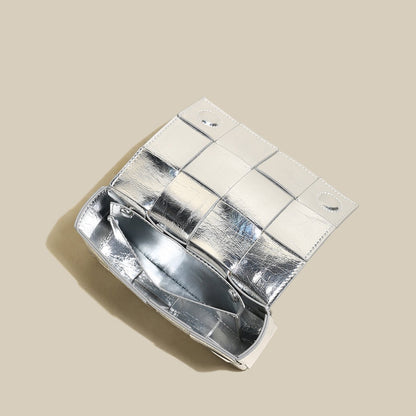 Flash Metallic Silver Shoulder Bag - 0cm