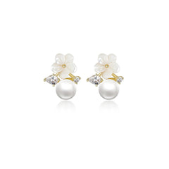 Floral Beauty Champagne Earrings