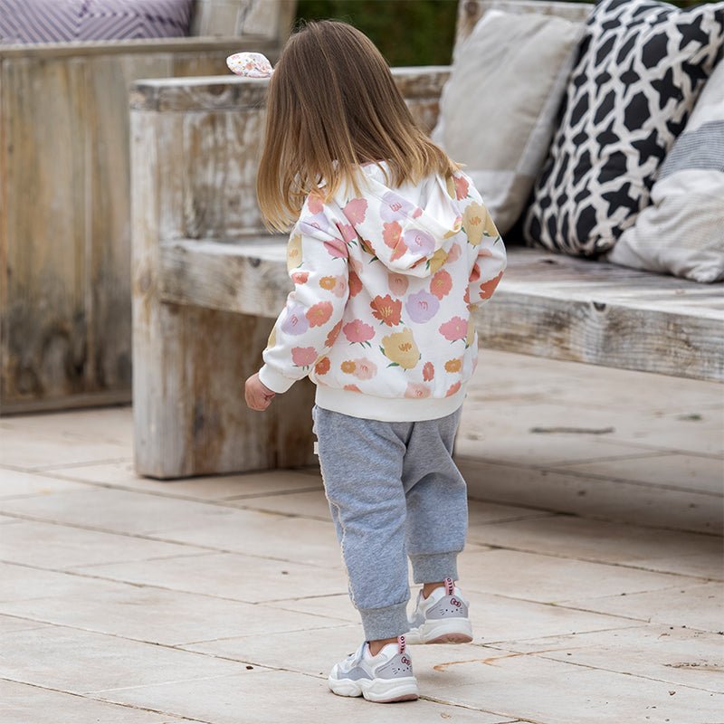 Flourishing Flowers Girl Zip Through Floral Hooded Jacket   0cm