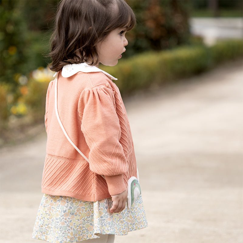 Flower Land Ruffle Girl Floral Dress With Purse   0cm