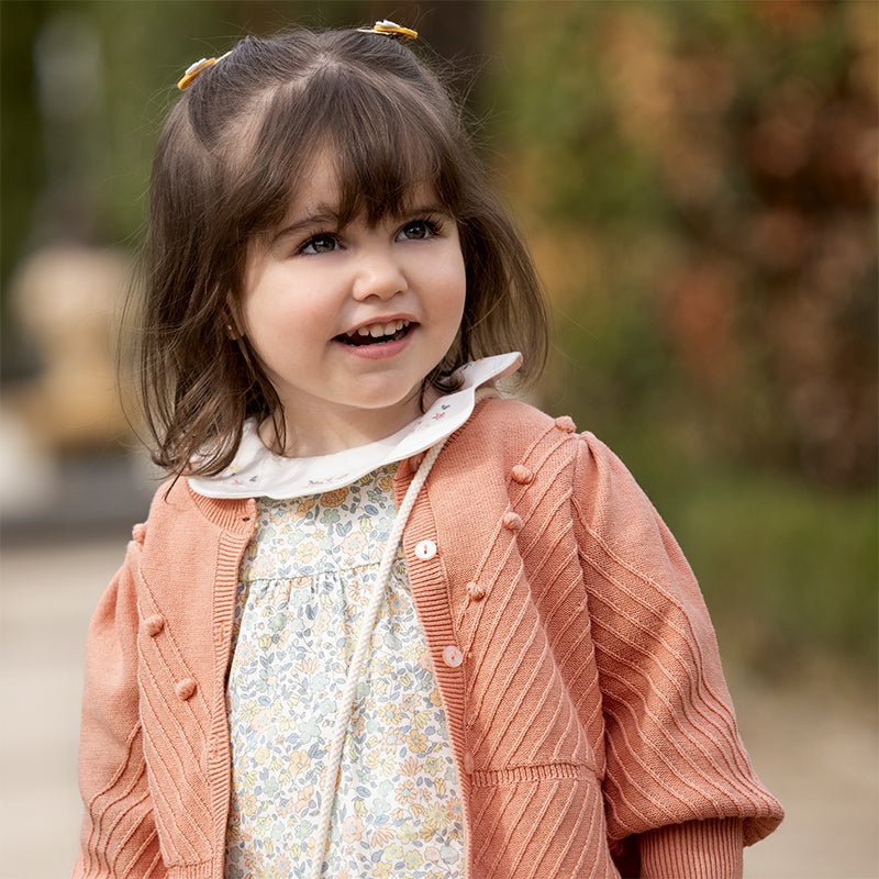 Flower Land Ruffle Girl Floral Dress With Purse   0cm