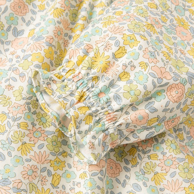 Flower Land Ruffle Girl Floral Dress With Purse   0cm