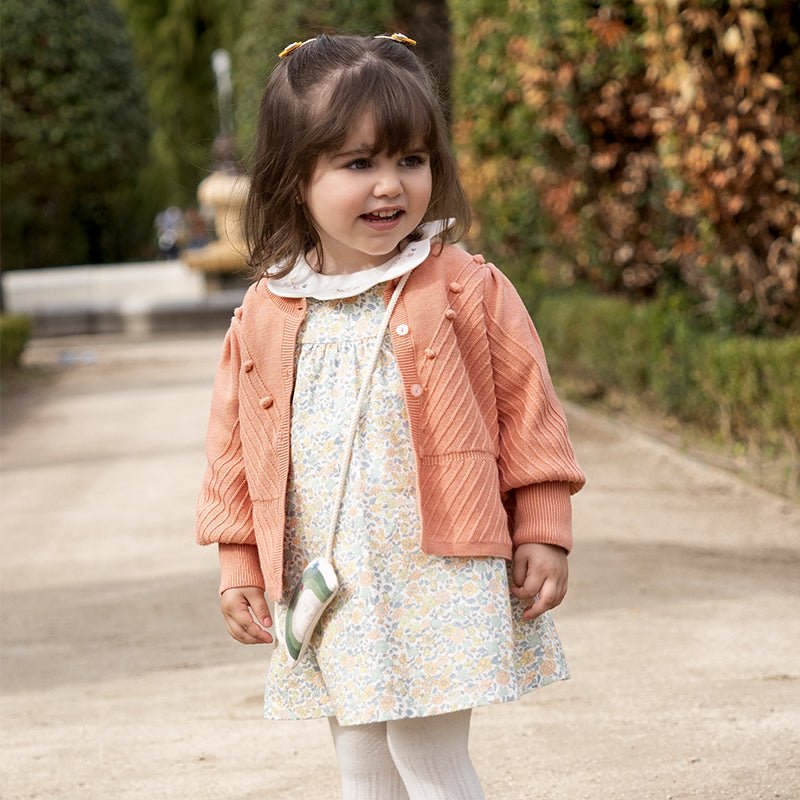 Flower Land Ruffle Girl Floral Dress With Purse   0cm