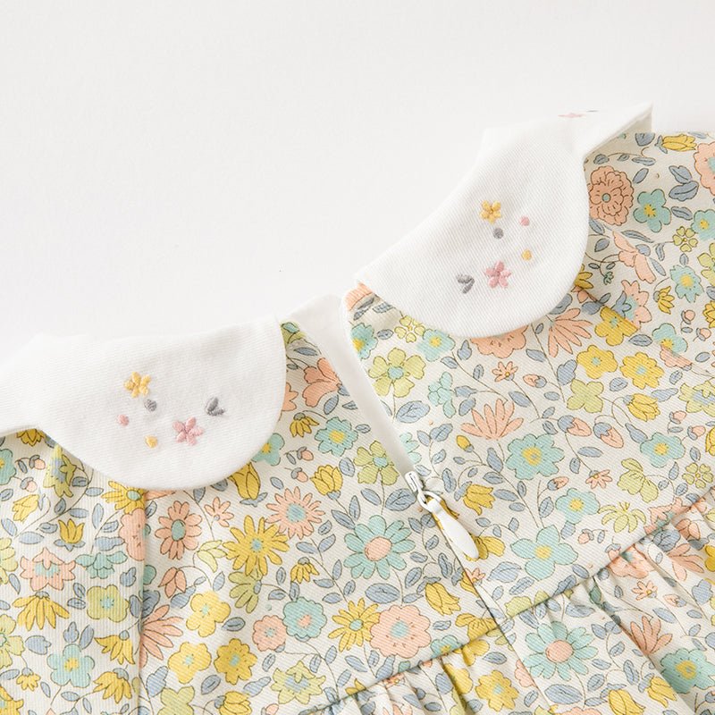 Flower Land Ruffle Girl Floral Dress With Purse   0cm