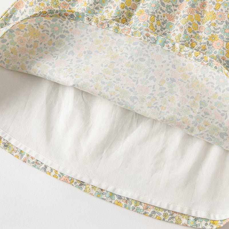 Flower Land Ruffle Girl Floral Dress With Purse - 0cm