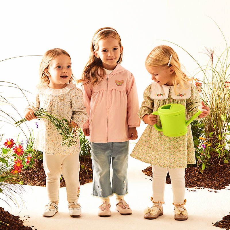 Flying Butterfly Girl Zip Up Pink Hooded Coat   0cm