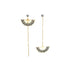 Flying Fans Long Gold Earrings - 0cm