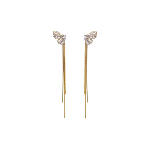 Flying High Butterfly Gold Earrings