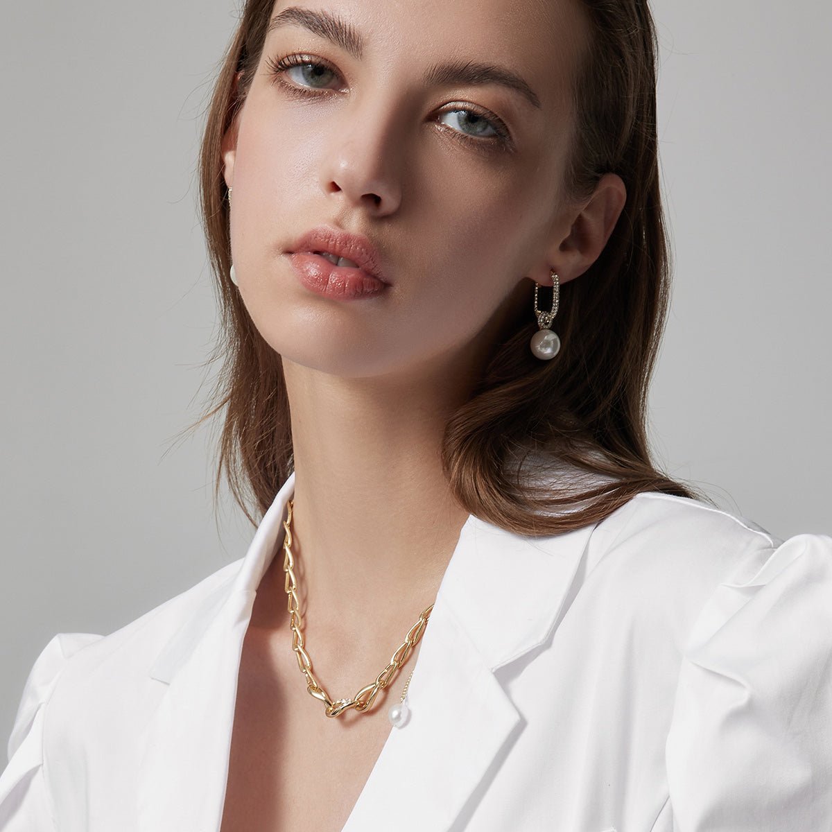 French Lady Gold Earrings   0cm