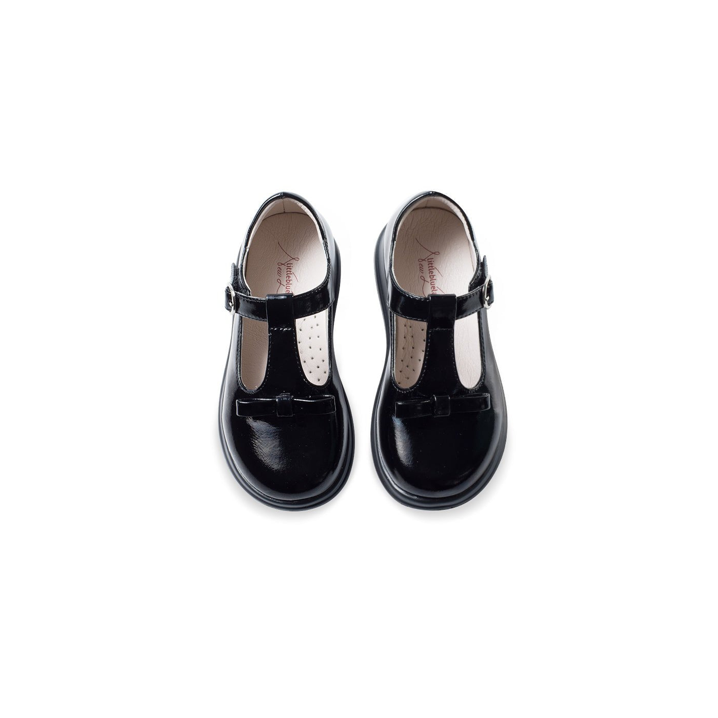 Fresh Meet Soft Sole Girl Patent Black T Bar School Shoes - 0cm