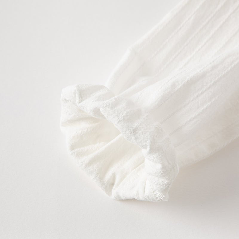 Fresh Spring Girl Two piece White Creased Effect Shirt & Pleated Plaid Skirt Set   0cm