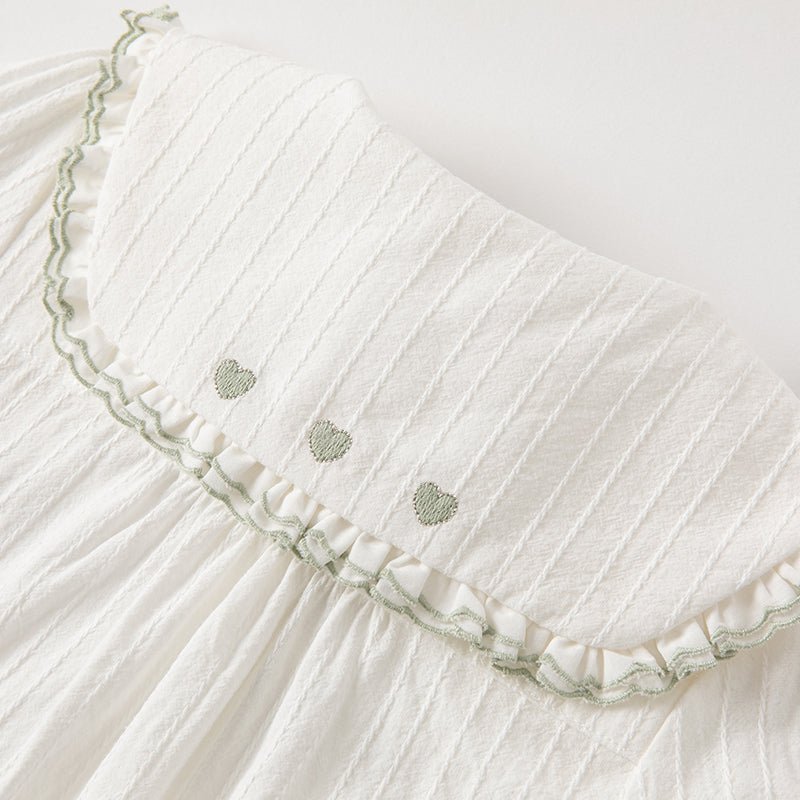 Fresh Spring Girl Two piece White Creased Effect Shirt & Pleated Plaid Skirt Set   0cm