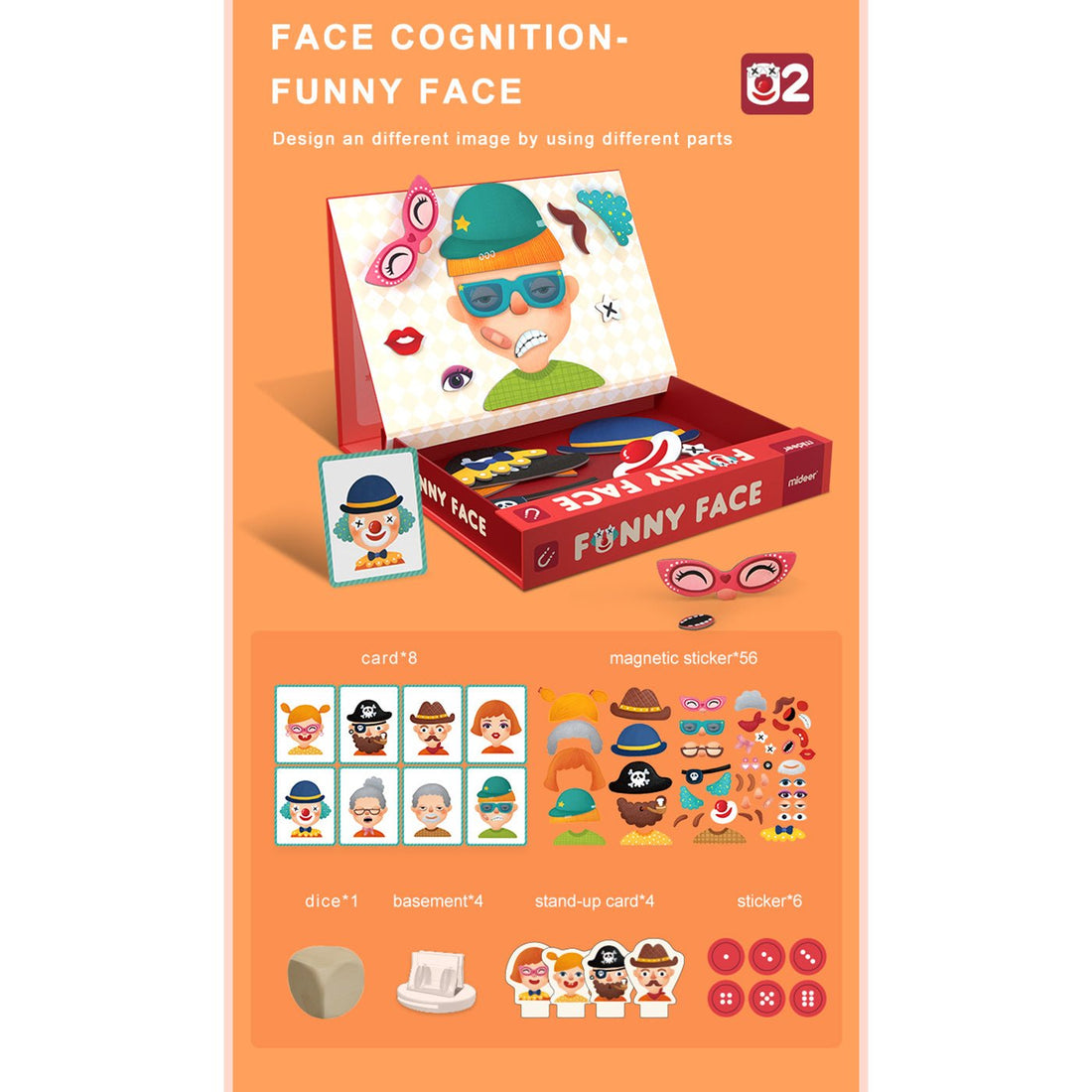 Funny Face Magenetic Playset - 0cm