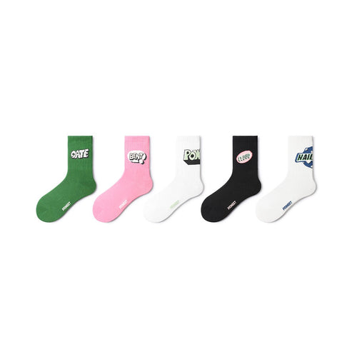 Game On All season Unisex 5pcs Crew Socks Set