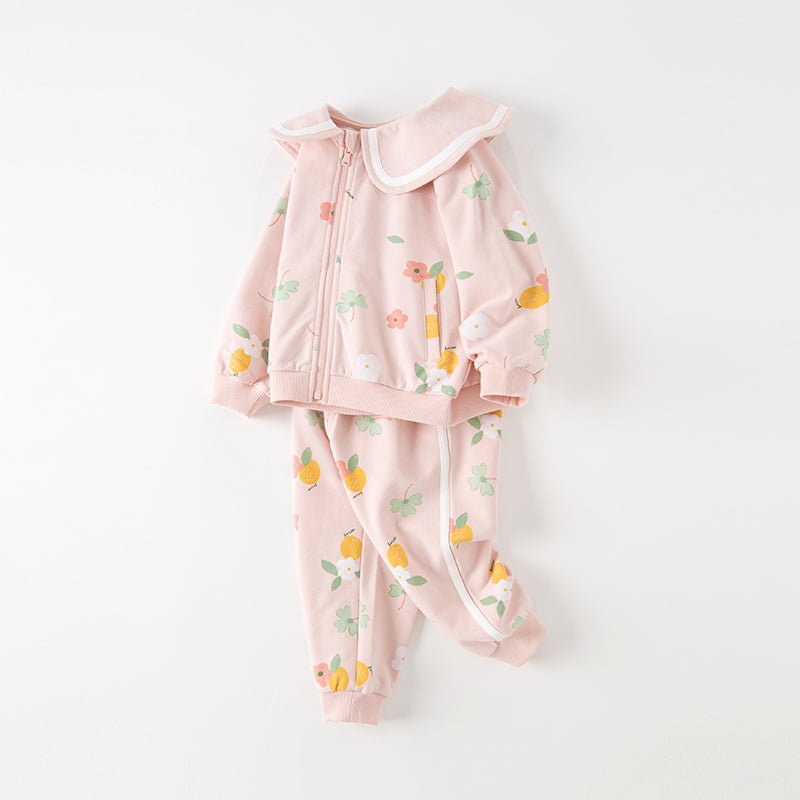 Garden Fairies Two piece Girl Pink Sweater Jacket & Pants Set   0cm