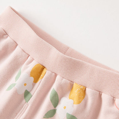 Garden Fairies Two-piece Girl Pink Sweater Jacket &amp; Pants Set - 0cm