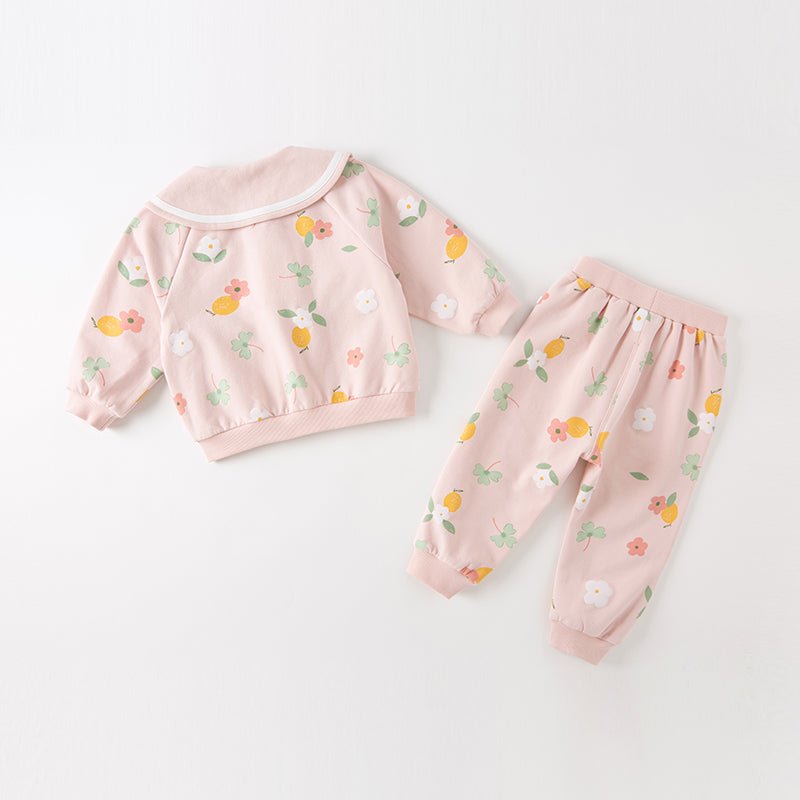 Garden Fairies Two piece Girl Pink Sweater Jacket & Pants Set   0cm