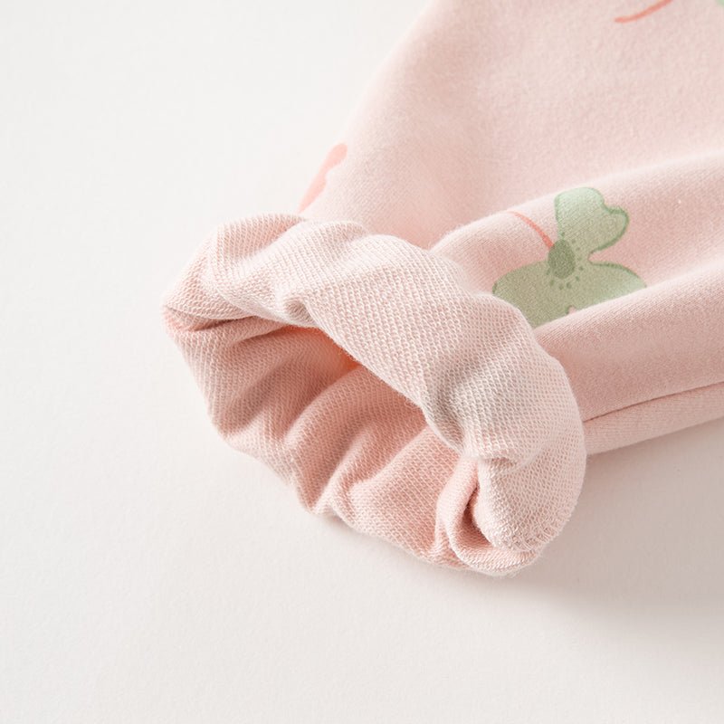 Garden Fairies Two-piece Girl Pink Sweater Jacket &amp; Pants Set - 0cm