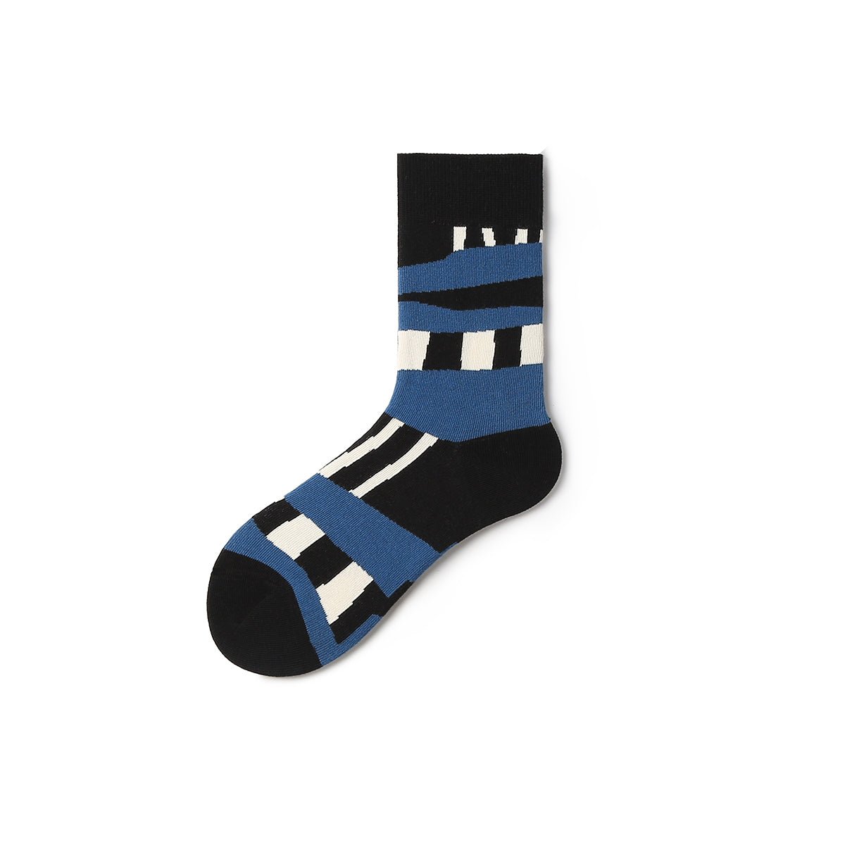 Geometric Space All season Men Active 5pcs Crew Socks Set   0cm