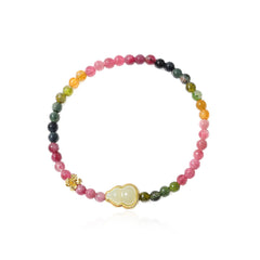 Gourd Tourmaline Rainbow Bracelet