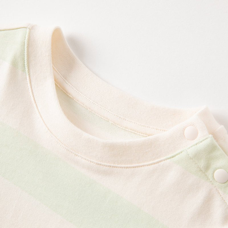 Greeting Frog Long Sleeve Boy Green Striped Tee   0cm