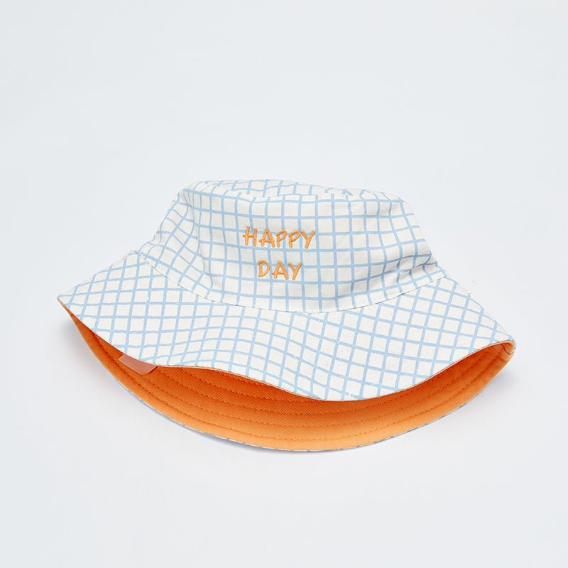 Happy Day Reversible Boy Orange Summer Bucket Hat   0cm