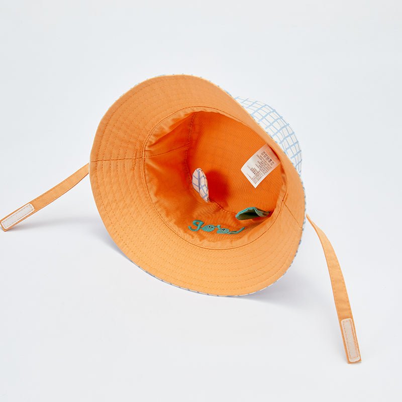 Happy Day Reversible Boy Orange Summer Bucket Hat   0cm