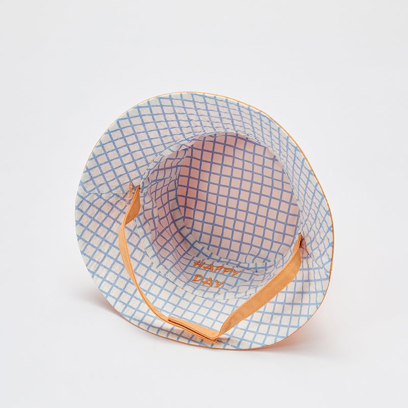 Happy Day Reversible Boy Orange Summer Bucket Hat   0cm