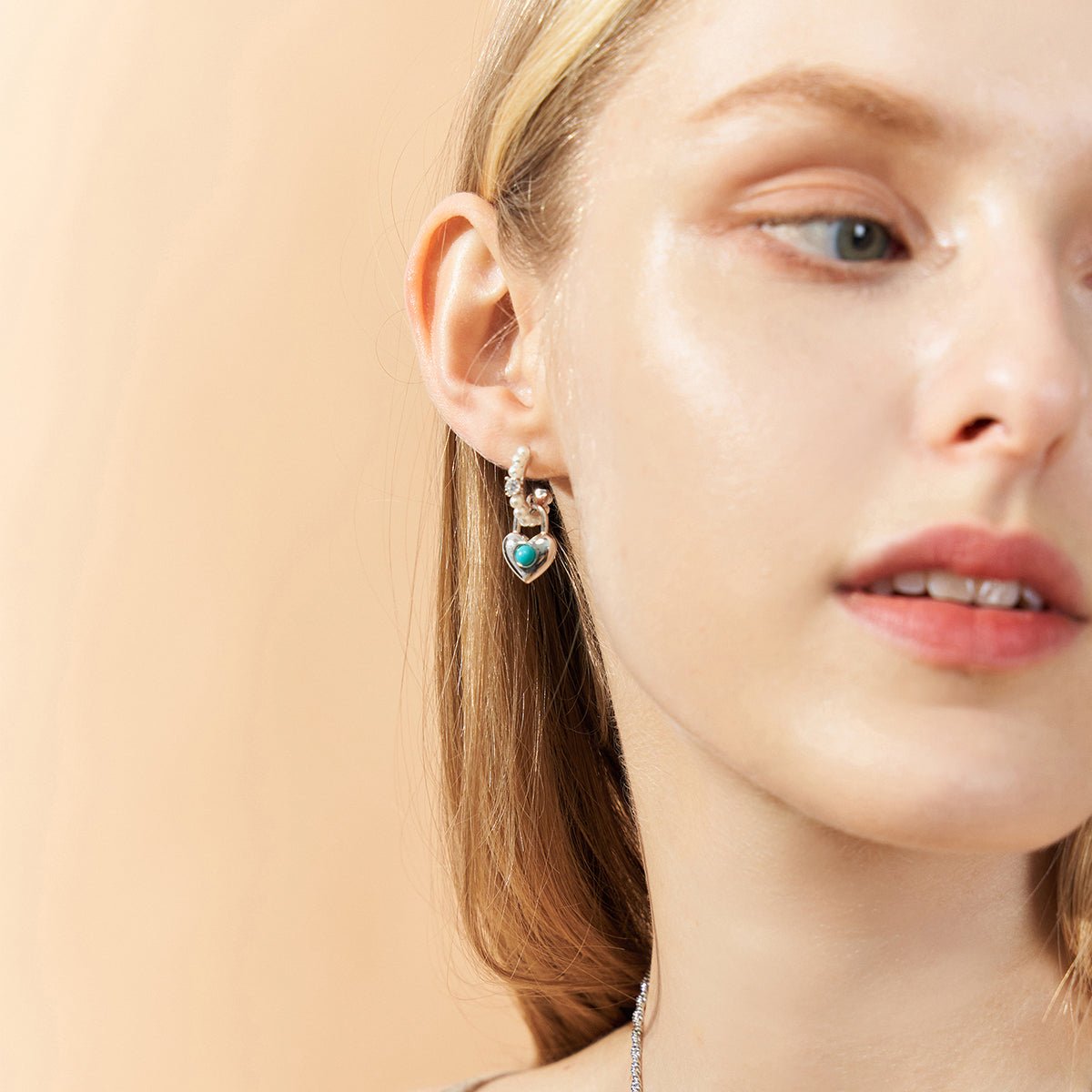 Heart Reader Silver Earrings   0cm