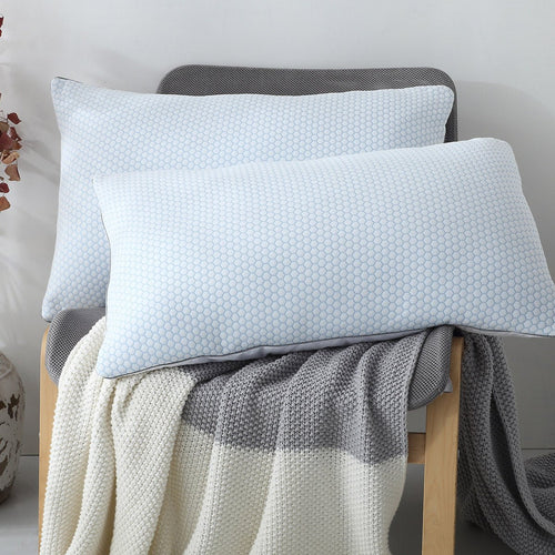 Hester Dual sided Temperature Sensing High Elasticity Blue Pillow
