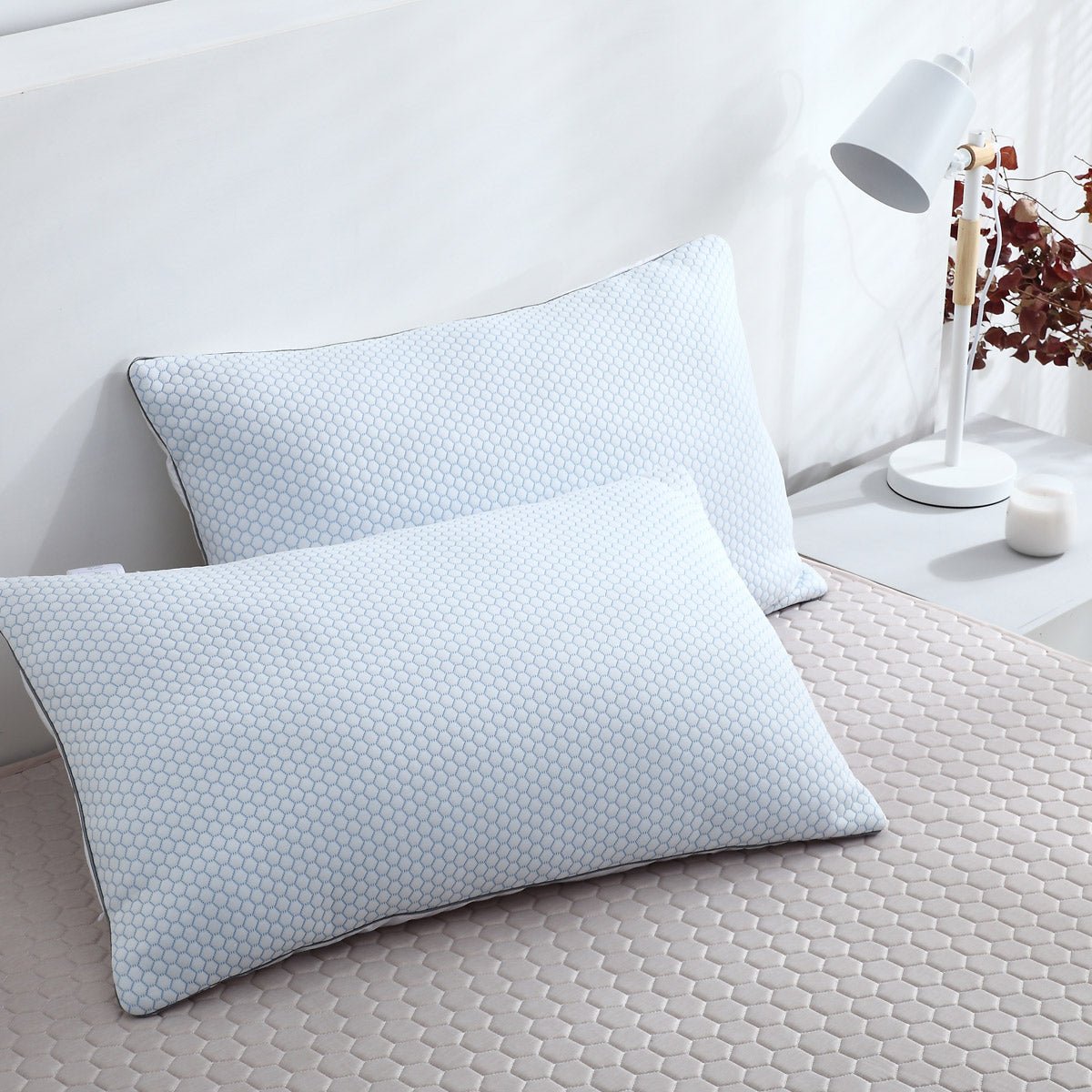 Hester Dual sided Temperature Sensing High Elasticity Blue Pillow   0cm