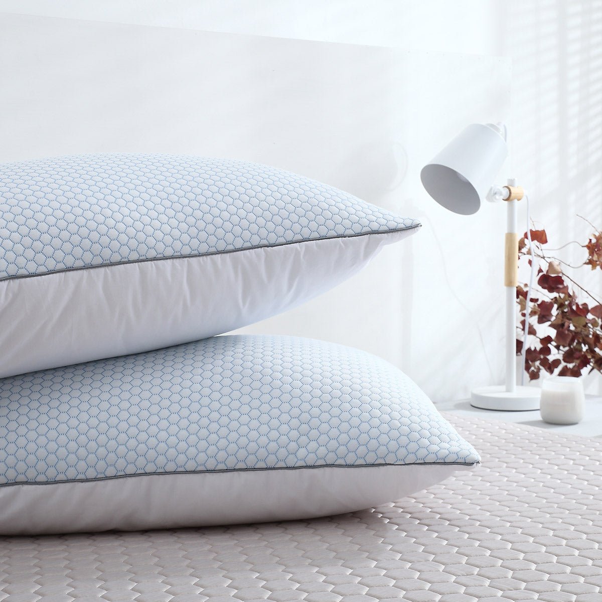 Hester Dual sided Temperature Sensing High Elasticity Blue Pillow   0cm