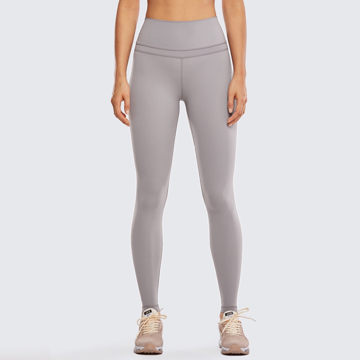 High Rise Seamless Grey Full Length Workout Leggings