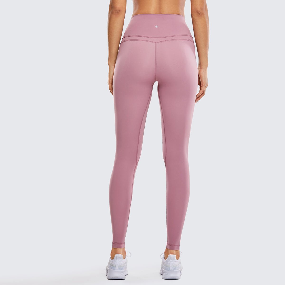 High Rise Seamless Pink Full Length Workout Leggings - 0cm