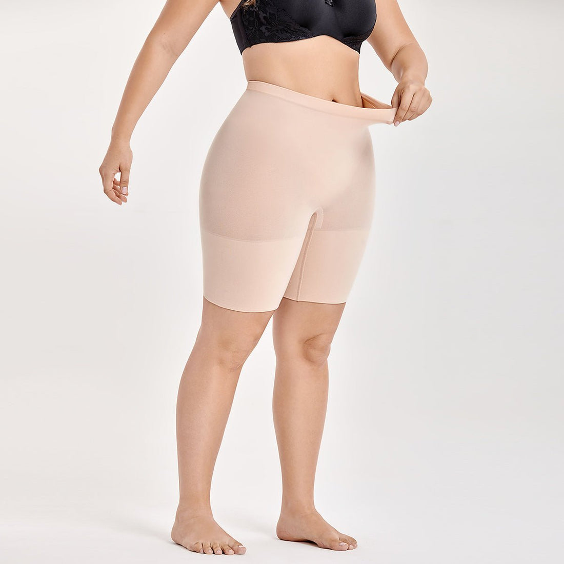High Waist Lightweight Tummy Control Thigh Slimmer Nude Panty - 0cm