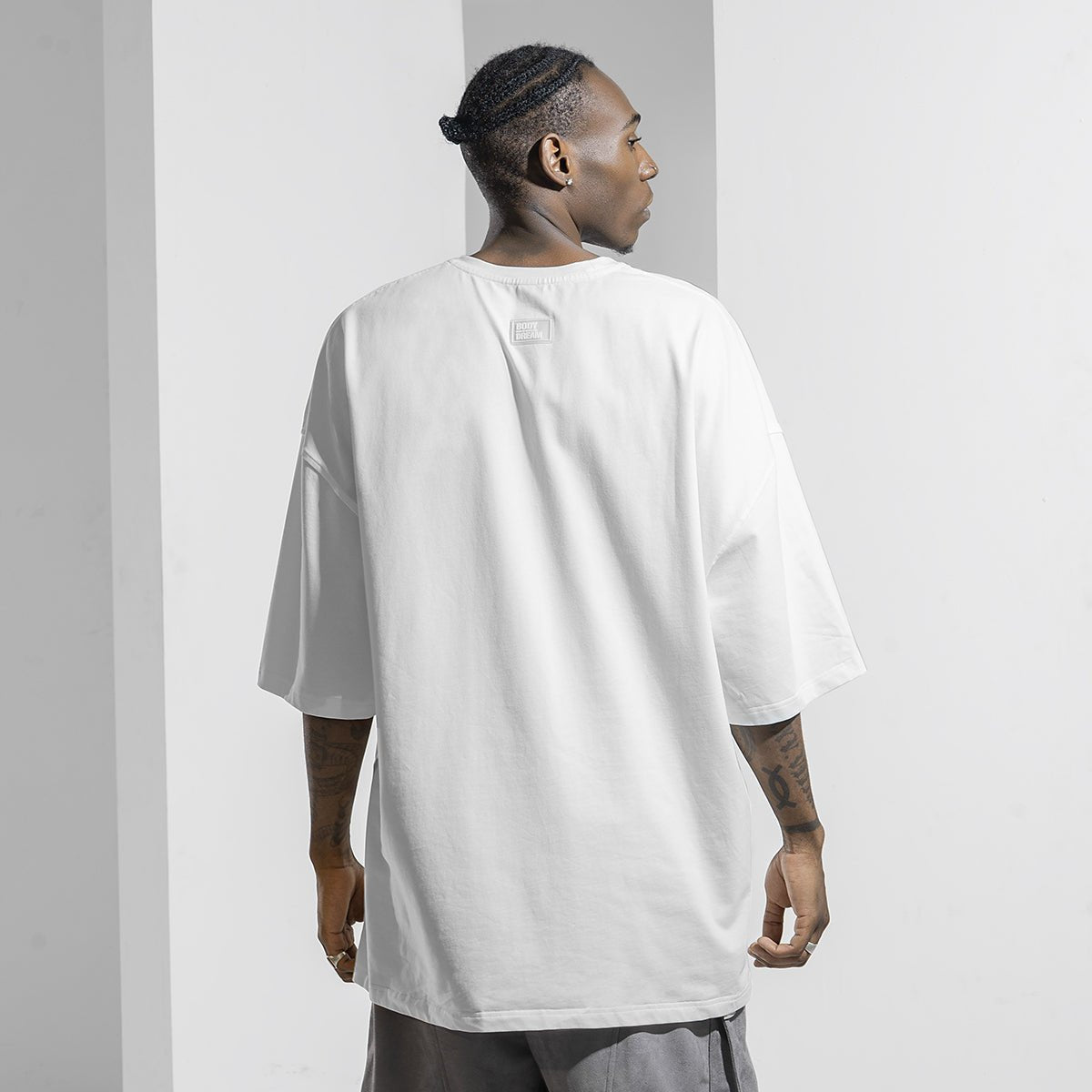 Hip Hop Oversized Heavyweight White Tee   0cm