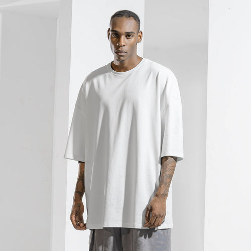 Hip Hop Oversized Heavyweight White Tee   0cm