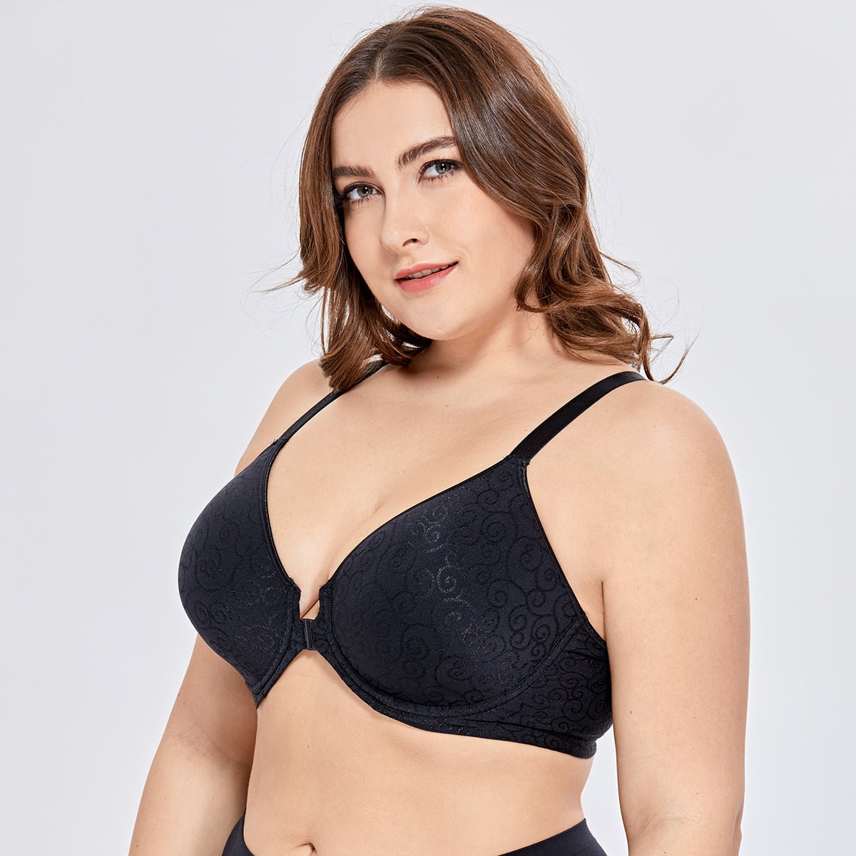 Holding up Underwire Black Full Coverage Bra   0cm
